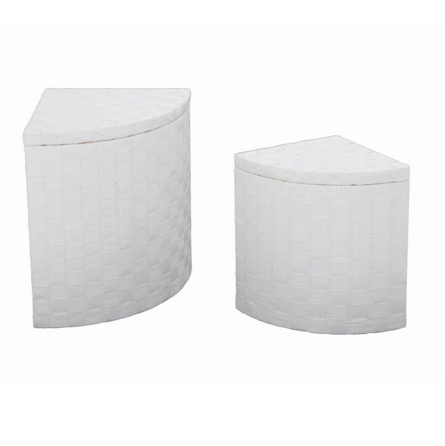 Cestone paper bianco 1-2 angol c/foderacm 40x40h53