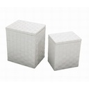 Cestone paper bianco 1-2 con fodera rettangolare cm 45x35h54