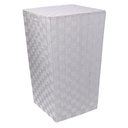 Cestone poliestere bianco quadro cm 33x33h53