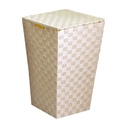Cestone poliestere crema quadro cm 33x33h53