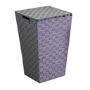 Cestone poliestere grigio quadro cm 33x33h53