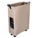 Cestone tessuto beige pieghevole cm 39x19