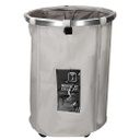 Cestone tessuto grigio tondo pieghevolecm ø40h55
