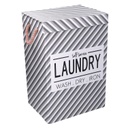 Cestone tessuto laundry grigio con coperchio cm 40x30h60