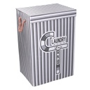 Cestone tessuto laundry grigio con coperchio cm 40x30h60