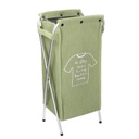 Cestone tessuto sacco verde pieghevole cm 29x33.5h66