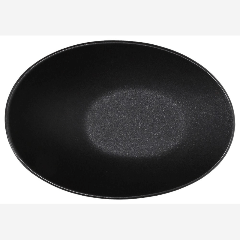 Contenitore Ovale 25 cm in Ceramica Nero