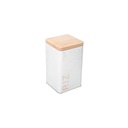 Contenitore da cucina per riso in ferro Bianco 1,25 Kg 10,8x10,8x h18,4 cm