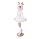 Donna resina ballerina bianco cm 12x9h32