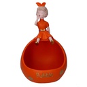 Donna resina svuotatasche arancione cm 29x19h19