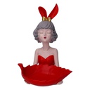 Donna resina svuotatasche rosso cm 24x26h32