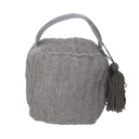 Fermaporta tessuto borsa grigio quadro cm 12x10h15/20