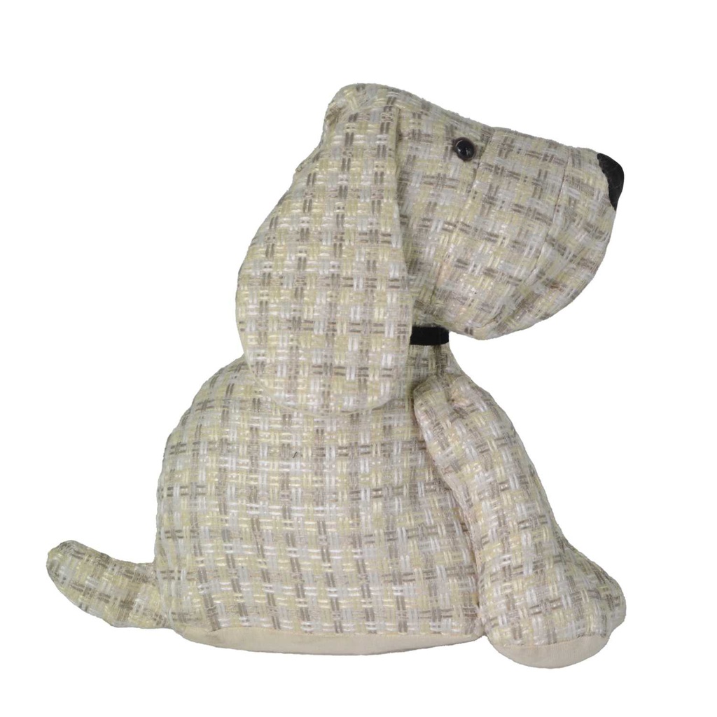 Fermaporta tessuto cane quadretti cremacm 29x14h26