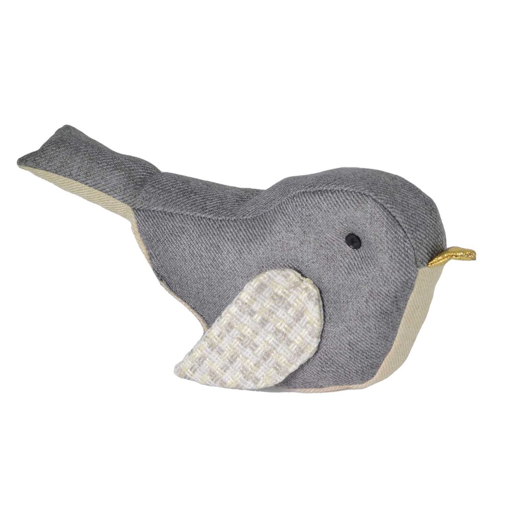 Fermaporta tessuto uccellino grigio cm 35x11h24