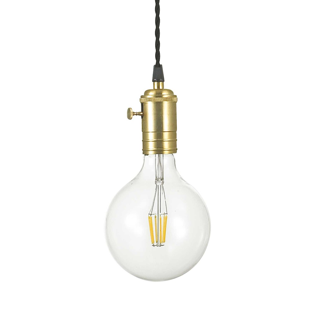 Lampada a sospensione ottone D 90 x H min 335 - max 2085 mm