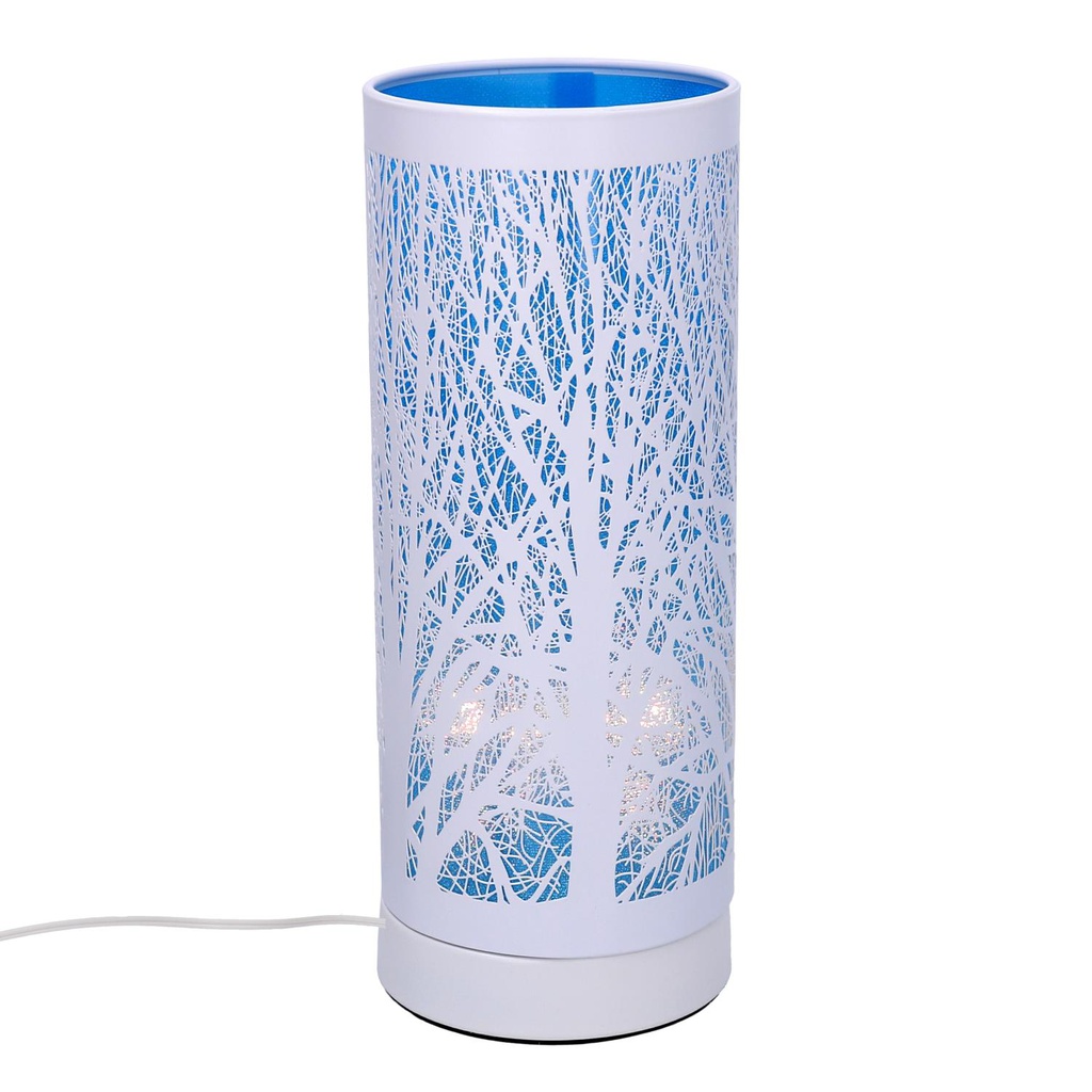 Lampada aroma metallo touch blu cmø10h26