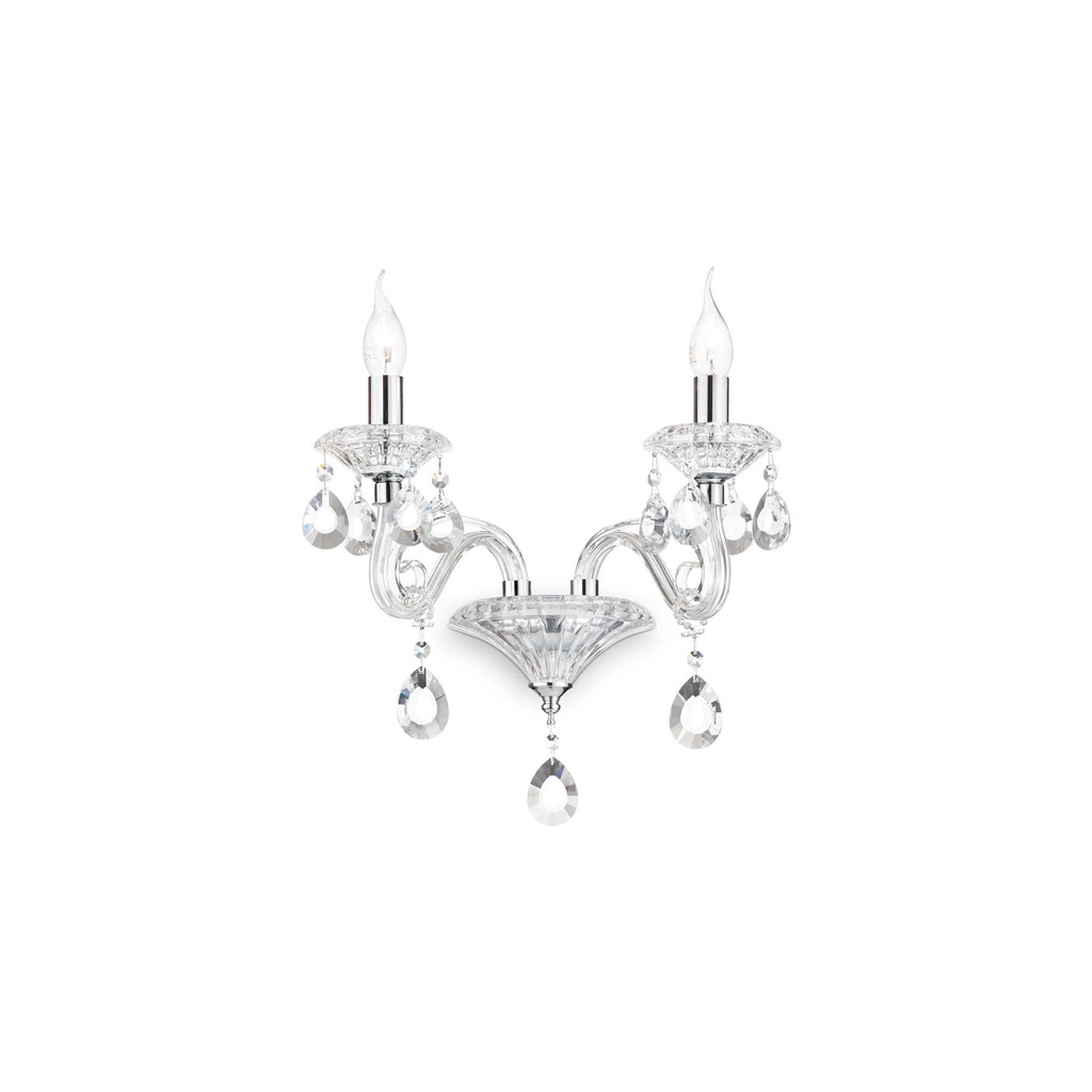 Lampada da parete Negresco trasparente - L 340 x H 290 x P 250 mm
