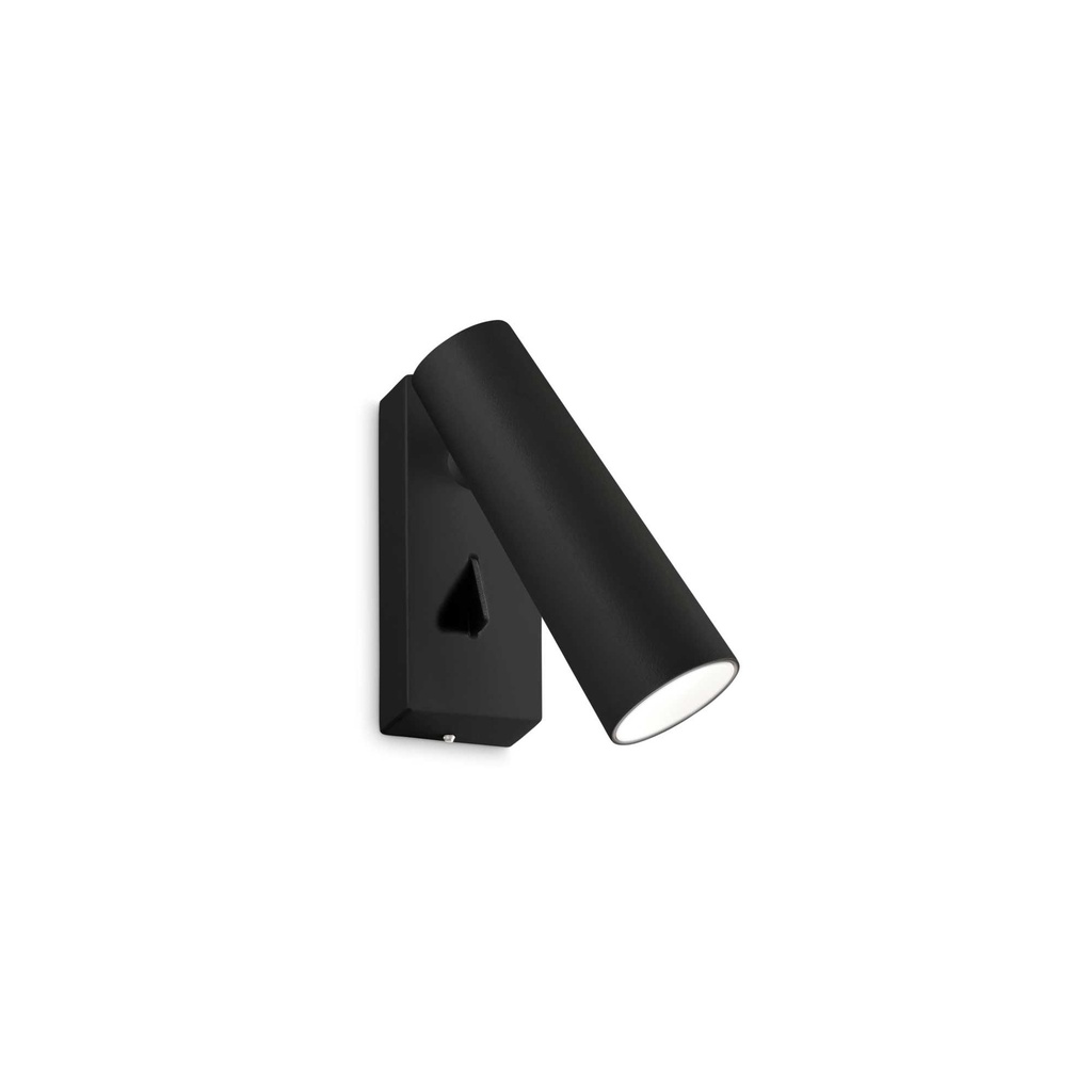 Lampada da parete PIPE AP nero - L40xH105xP125mm