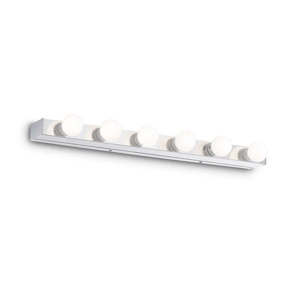 Lampada da parete PRIVE' in cromo - L 605 x H 40 x P 80 mm