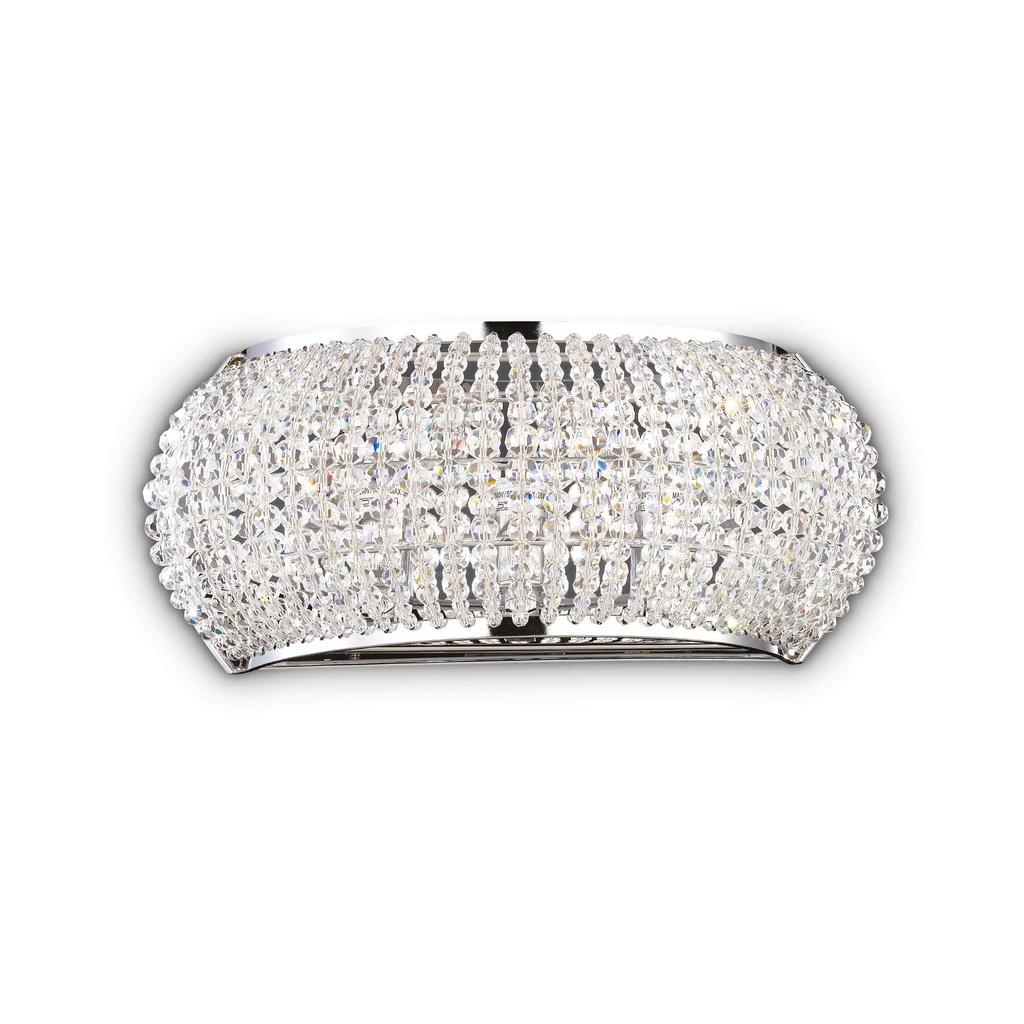 Lampada da parete Pasha' cromo L 255 x H 120 x P 115 mm