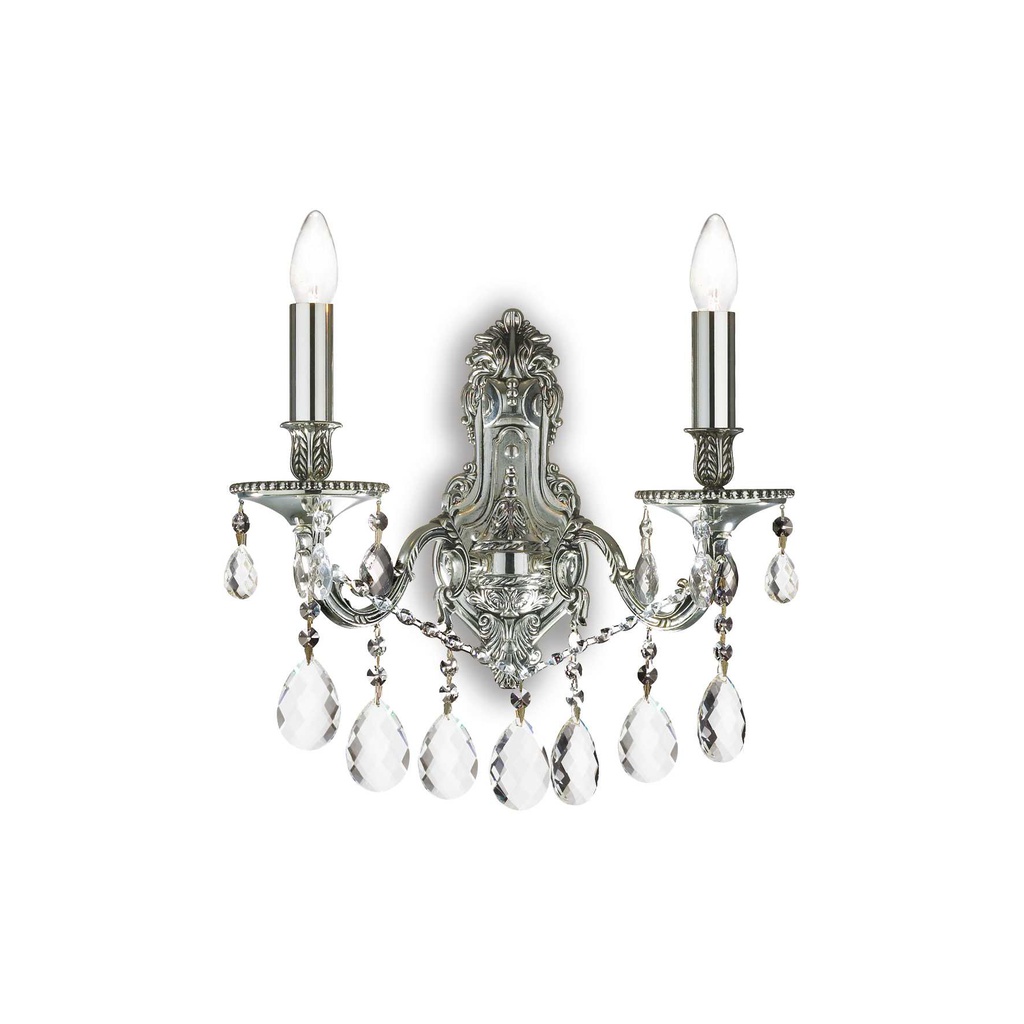 Lampada da parete argento L 310 x H 425 x P 215 mm