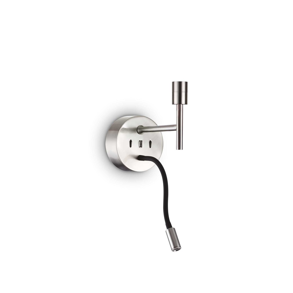 Lampada da parete nickel L 120 x H 205 x P 210 mm