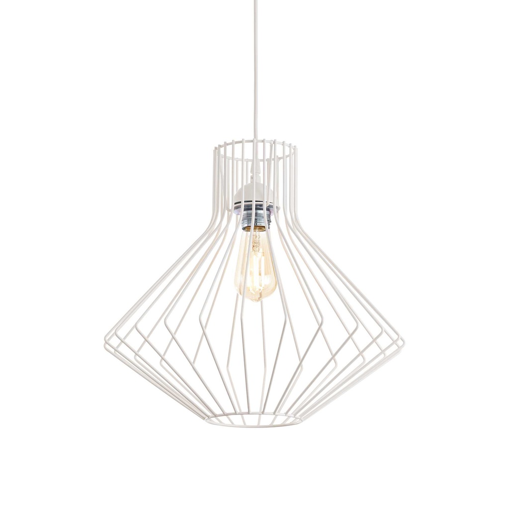 Lampada sospensione Ampolla - D 395 x H 620-1430 mm - Bianco