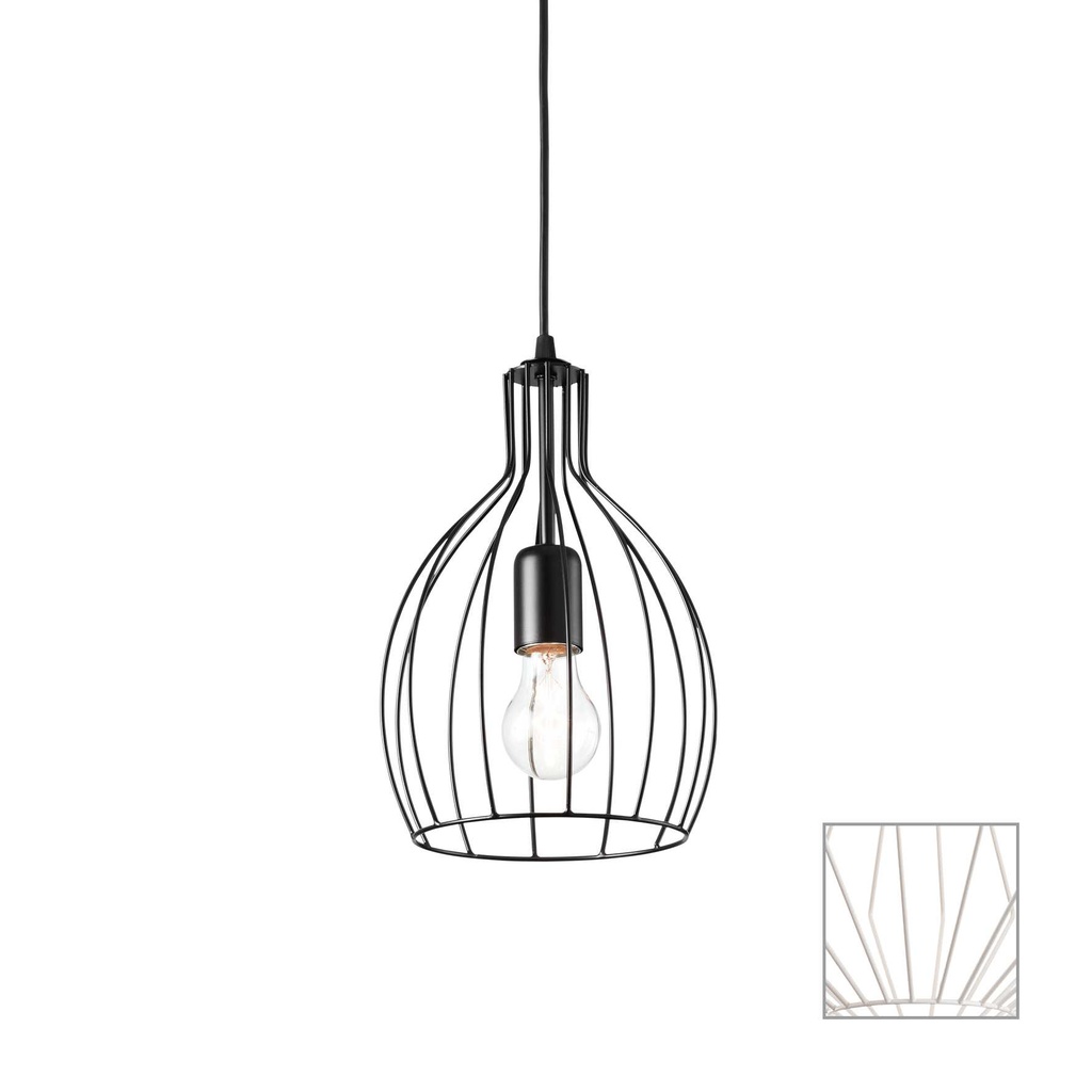 Lampada sospensione Ampolla Bianca D205xH570-1140mm