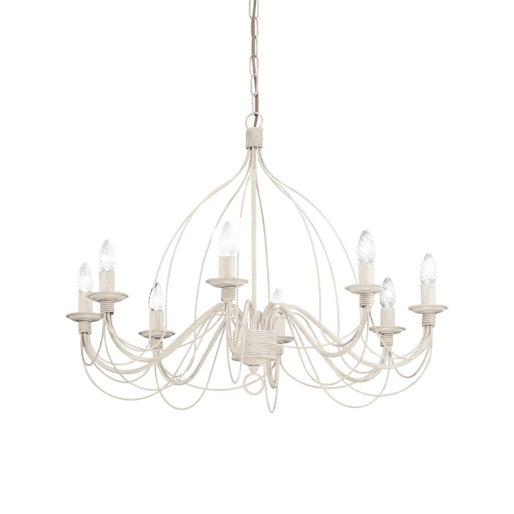 Lampada sospensione Corte SP8 bianco D800xH795-1150mm