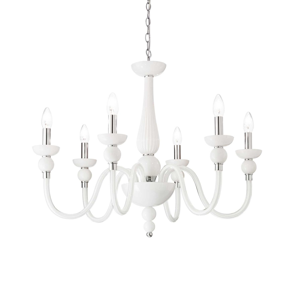 Lampada sospensione DOGE, Bianco, D750xH820-1500mm