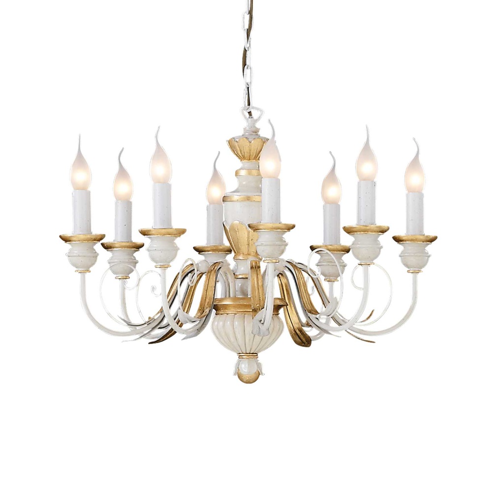 Lampada sospensione Firenze SP8 - Bianco - D640xH670-1050mm