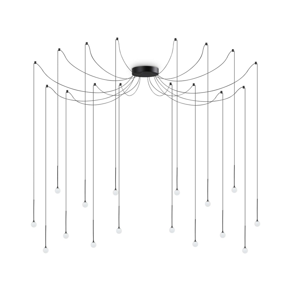 Lampada sospensione Lucciola Nero D200xH450-5435mm