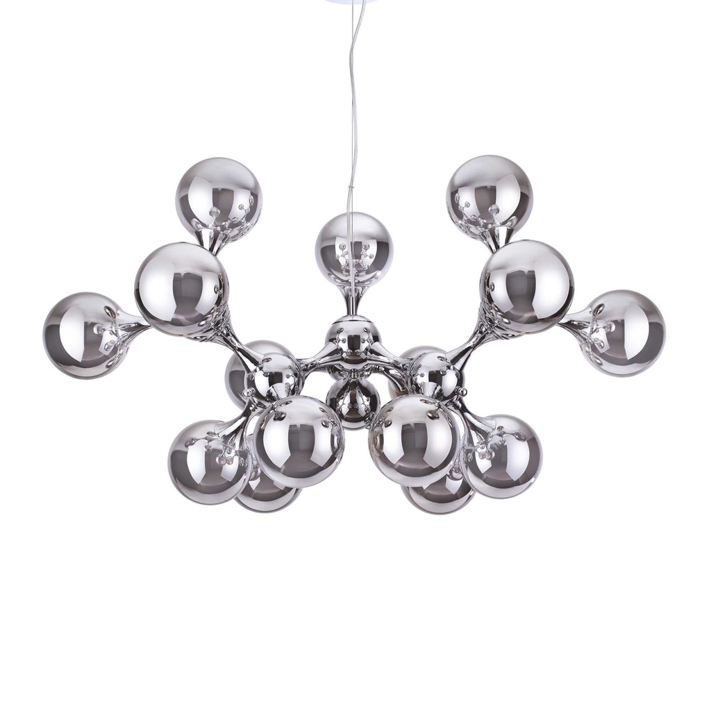 Lampada sospensione NODI SP15 cromo D1050xH830-2400mm