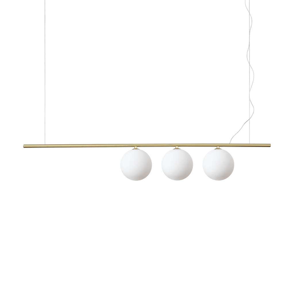 Lampada sospensione Perline Ottone L1205xH420-2200xP150mm