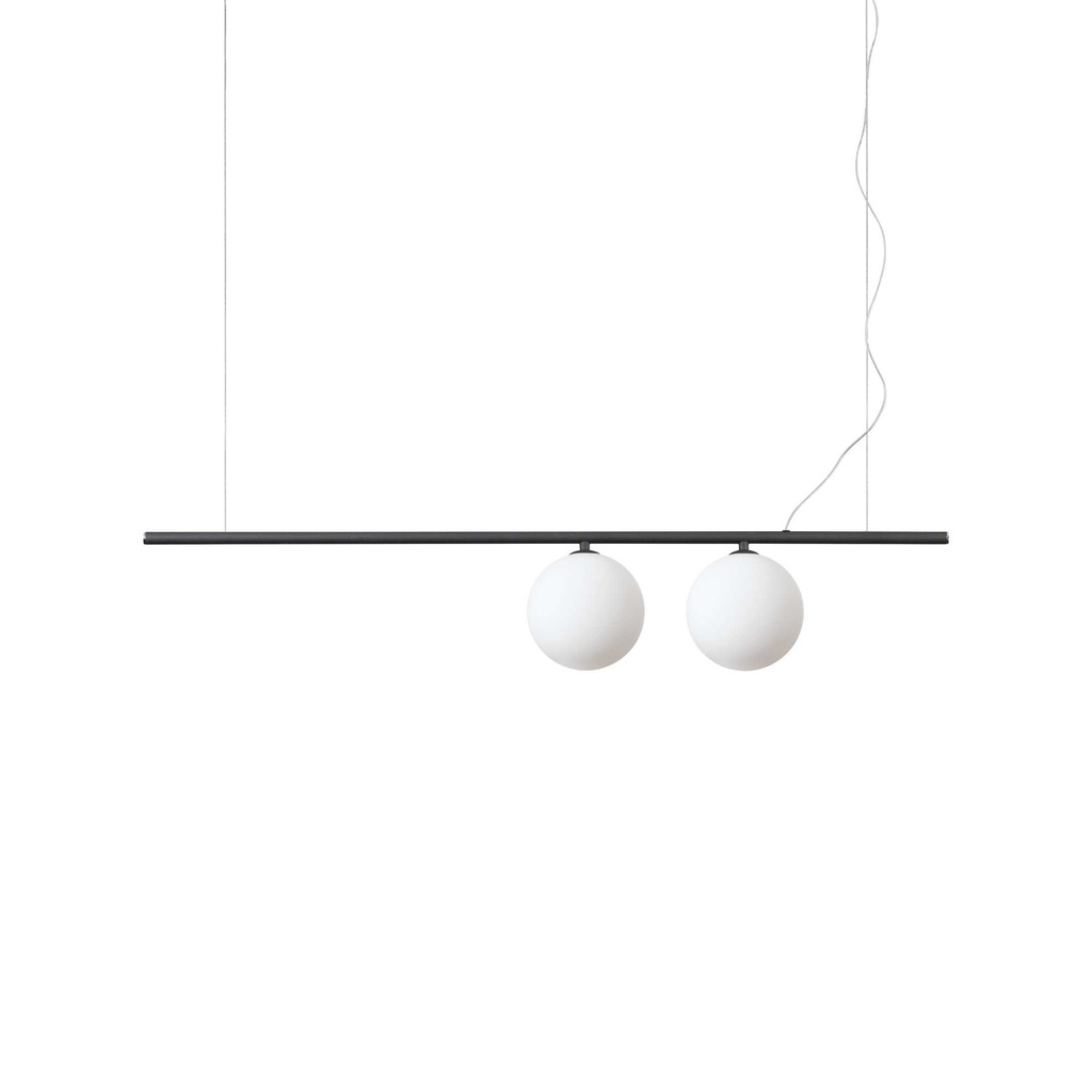 Lampada sospensione Perline SP2 nero - L1005xH420-2200xP150mm