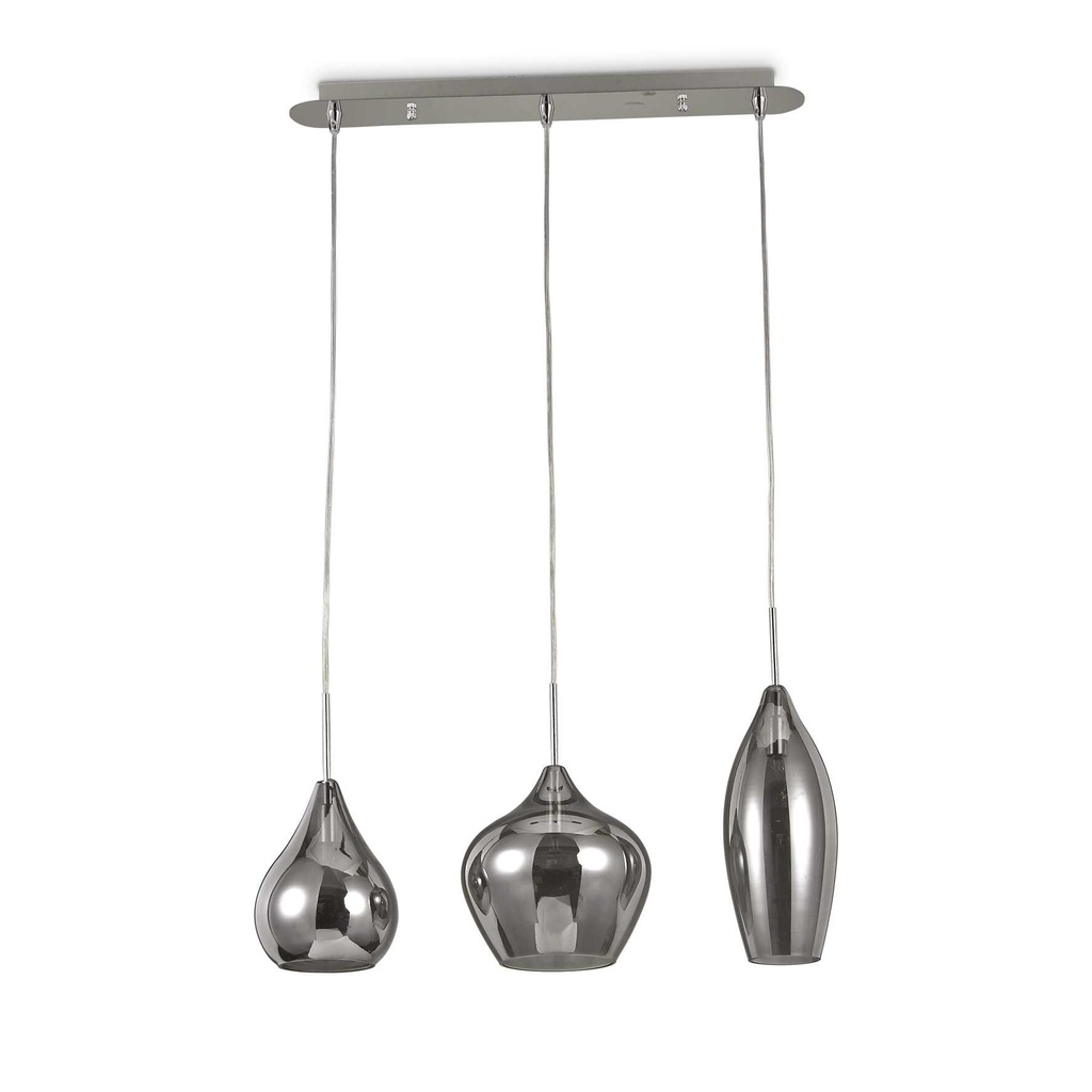 Lampada sospensione Soft SP3 fumé L600xH560-1130xP200mm