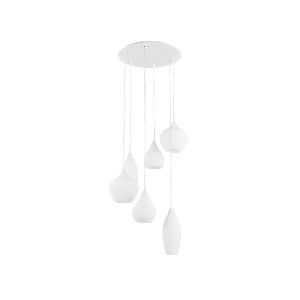 Lampada sospensione Soft SP6 bianco D600xH560-1350mm