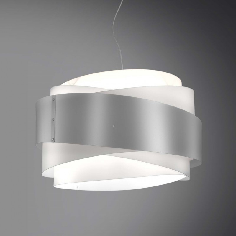 Lampadario a sospensione BEA una luce Argento diametro 60x h38 cm