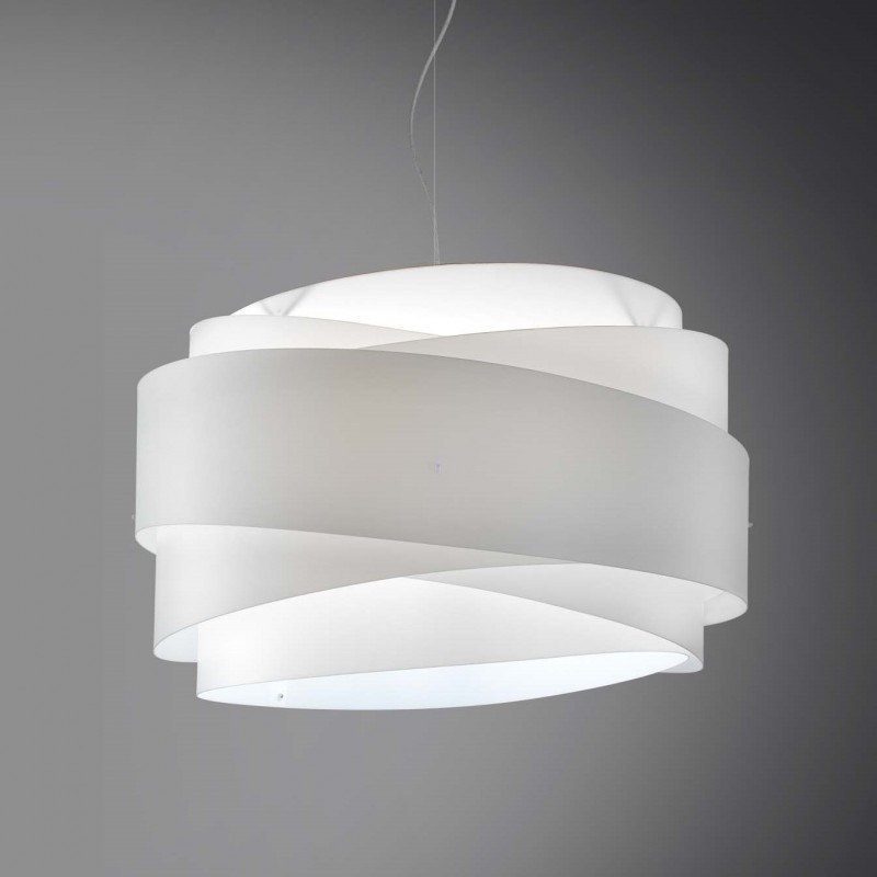 Lampadario a sospensione BEA una luce Bianco diametro 60x h38 cm