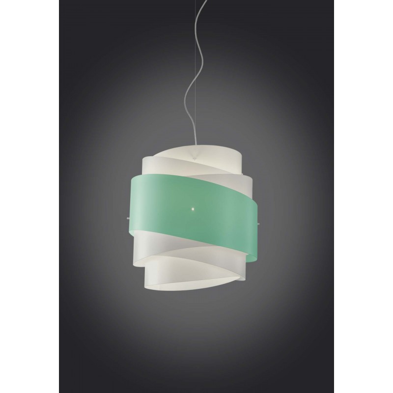 Lampadario a sospensione BEA una luce Verde diametro 40x h39 cm