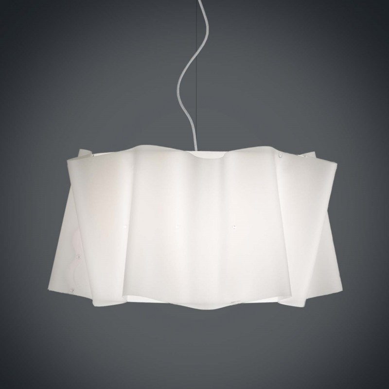 Lampadario a sospensione FOLIO paralume Bianco diametro 60x h37 cm