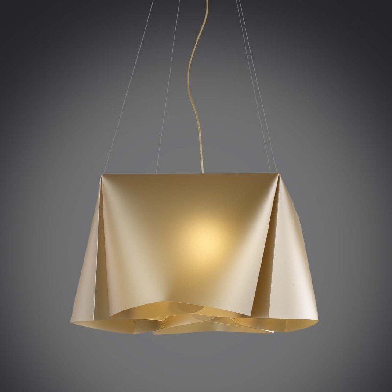Lampadario a sospensione cinque luci luci WANDA in Polilux Oro diametro 59x h31 cm
