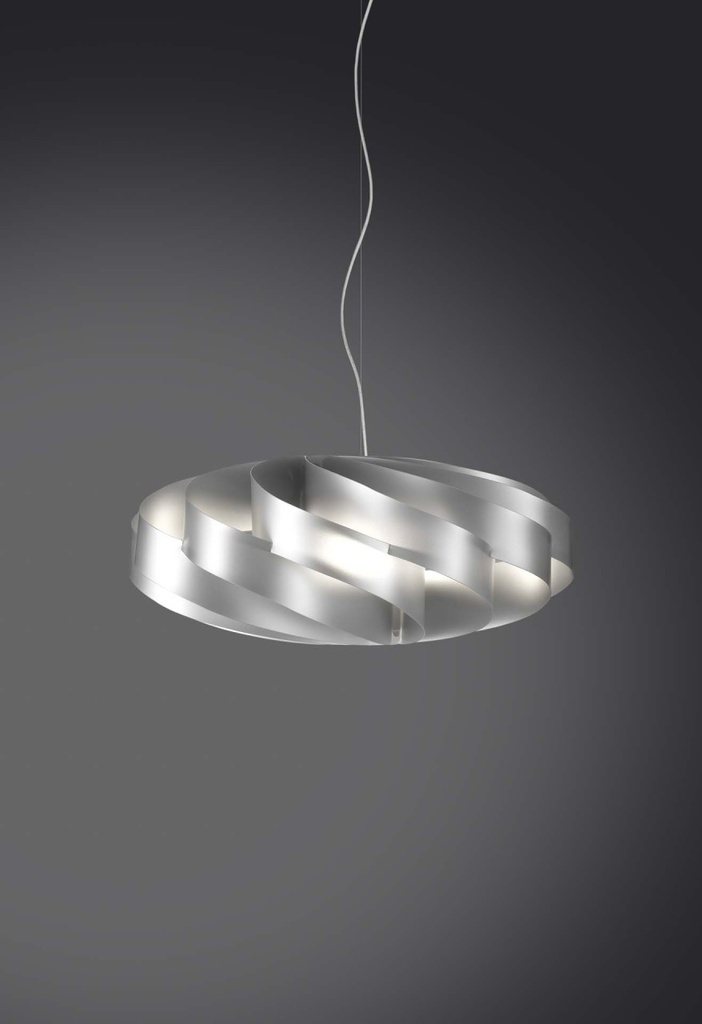 Lampadario a sospensione una luce Argento 50x50xH22cm