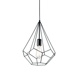 Lampadario minimal nero moderno cm 30
