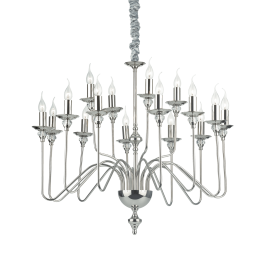 Lampadario moderno con 16 luci artu' nickel