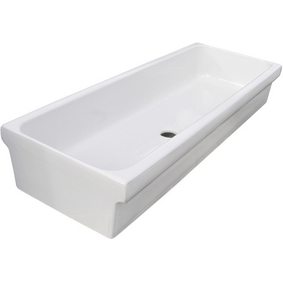 Lavabo a canale in ceramica 90x45x20 cm