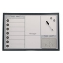 Lavagna magnetica agenda con sughero e pennarello cm 60x40x1