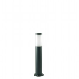 Palo in Alluminio Pressofuso con Diffusore Opalino - Altezza 180mm, Diametro 60mm, IP43 nero