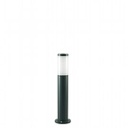 Palo in Alluminio Pressofuso con Diffusore Opalino - Altezza 180mm, Diametro 60mm, IP43 nero