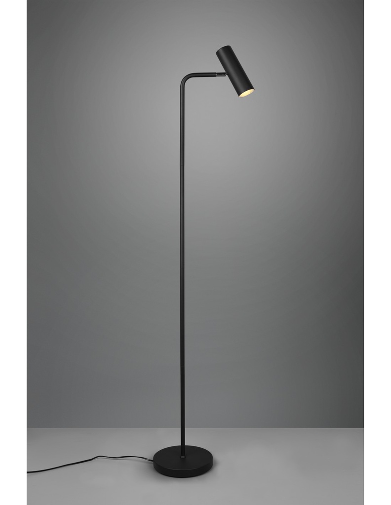 Piantana Marley Nero E Spot Cilindrico H151 Trio Lighting